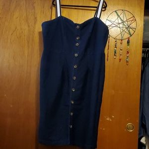 Simply Be Stretch Denim Sweetheart Dress